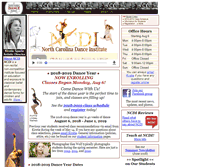 Tablet Screenshot of ncdanceinstitute.com